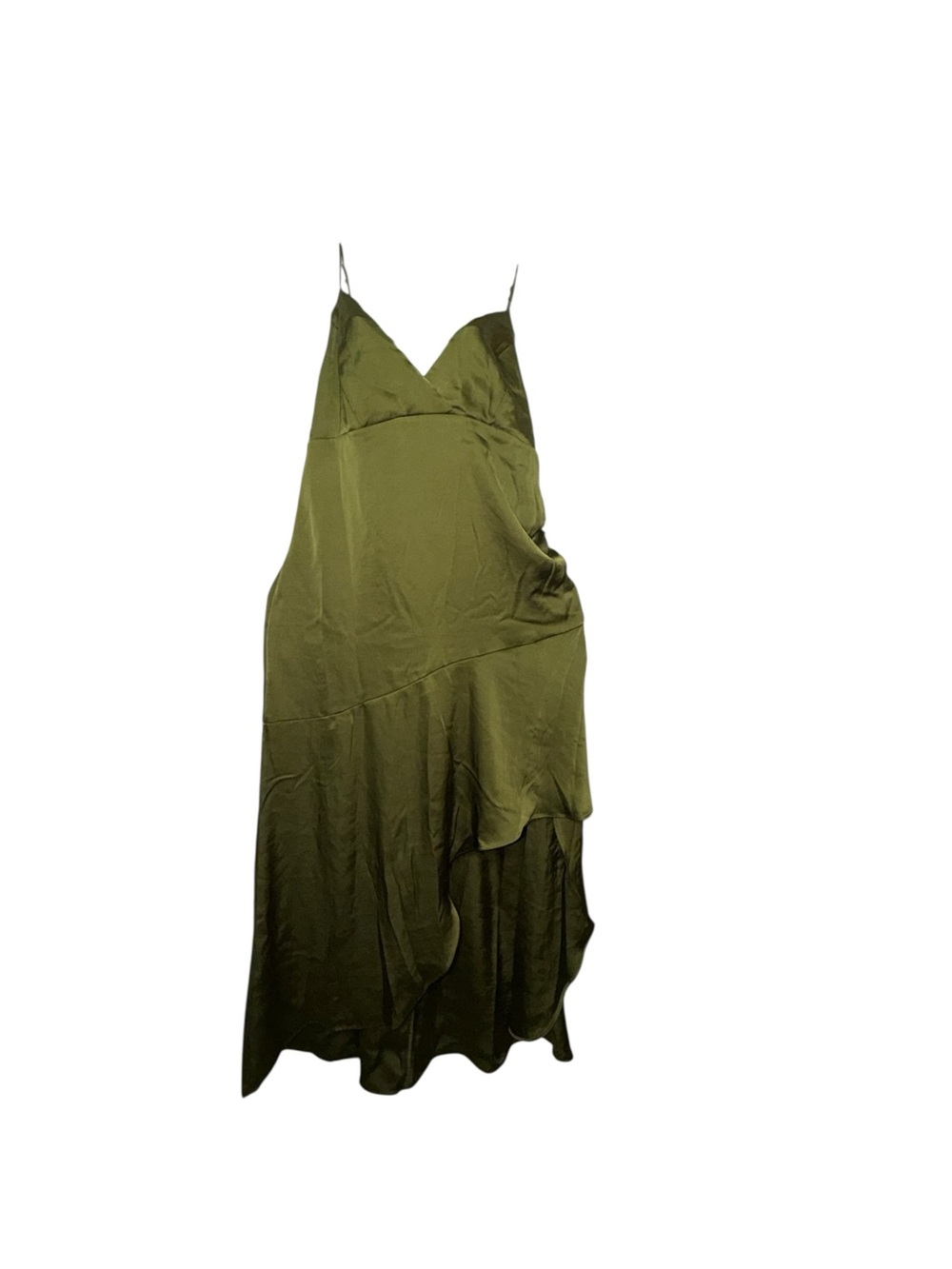 wild fable Olive Green Asymmetrical Slip Dress